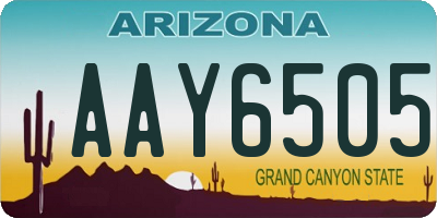 AZ license plate AAY6505
