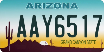 AZ license plate AAY6517