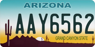AZ license plate AAY6562