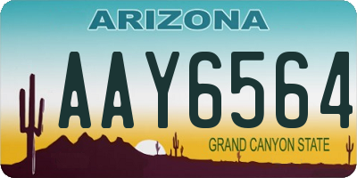 AZ license plate AAY6564