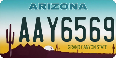 AZ license plate AAY6569