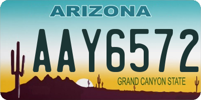 AZ license plate AAY6572