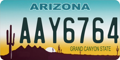 AZ license plate AAY6764