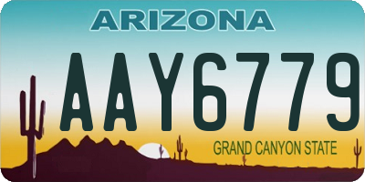 AZ license plate AAY6779