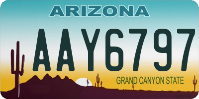 AZ license plate AAY6797