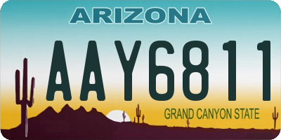 AZ license plate AAY6811