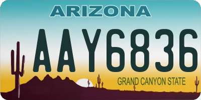 AZ license plate AAY6836