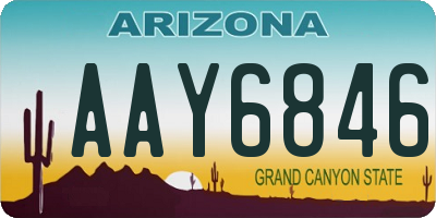 AZ license plate AAY6846