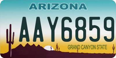 AZ license plate AAY6859