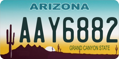 AZ license plate AAY6882