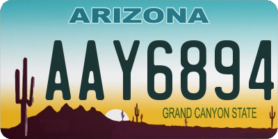 AZ license plate AAY6894