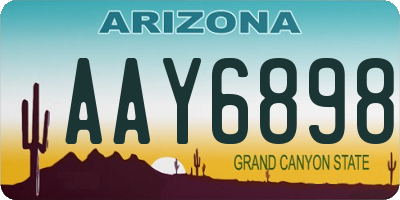 AZ license plate AAY6898