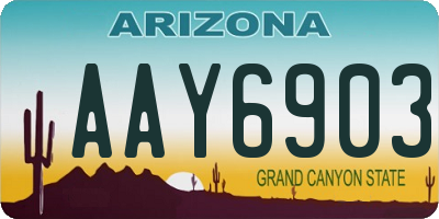 AZ license plate AAY6903