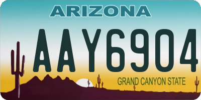 AZ license plate AAY6904
