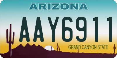 AZ license plate AAY6911