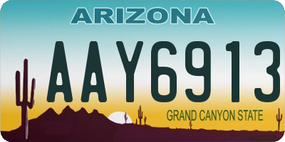 AZ license plate AAY6913