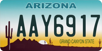 AZ license plate AAY6917