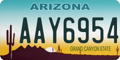 AZ license plate AAY6954