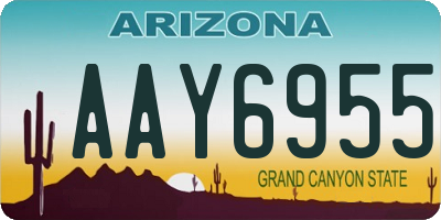 AZ license plate AAY6955