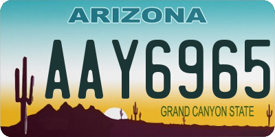 AZ license plate AAY6965