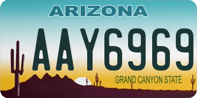 AZ license plate AAY6969