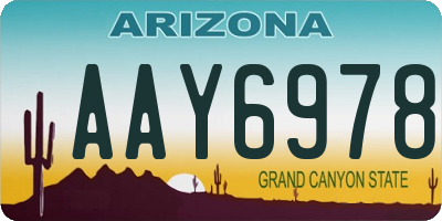 AZ license plate AAY6978