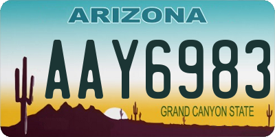 AZ license plate AAY6983