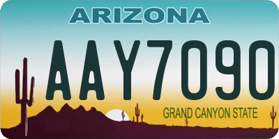 AZ license plate AAY7090