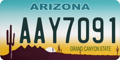 AZ license plate AAY7091