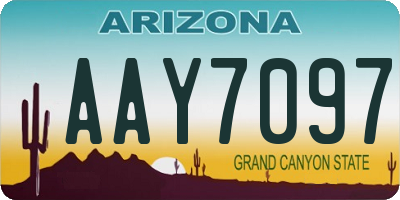 AZ license plate AAY7097