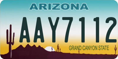 AZ license plate AAY7112