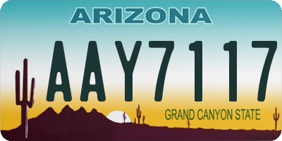 AZ license plate AAY7117