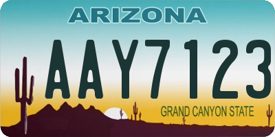AZ license plate AAY7123