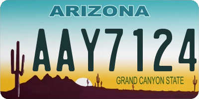 AZ license plate AAY7124