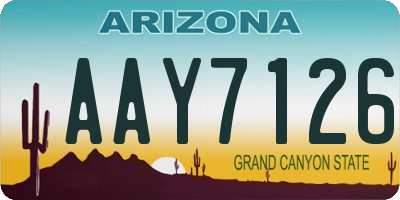 AZ license plate AAY7126