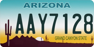 AZ license plate AAY7128