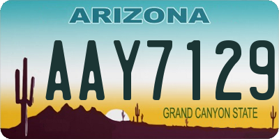 AZ license plate AAY7129