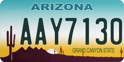 AZ license plate AAY7130
