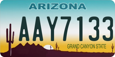AZ license plate AAY7133