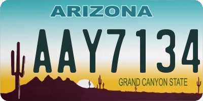 AZ license plate AAY7134