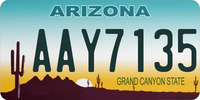 AZ license plate AAY7135