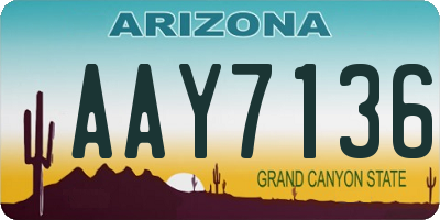 AZ license plate AAY7136