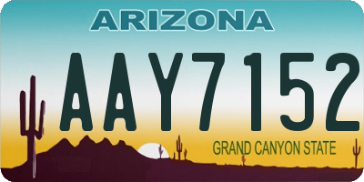 AZ license plate AAY7152