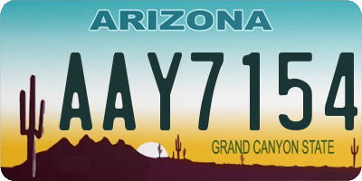 AZ license plate AAY7154