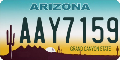 AZ license plate AAY7159