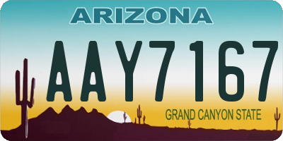 AZ license plate AAY7167