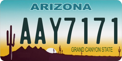 AZ license plate AAY7171