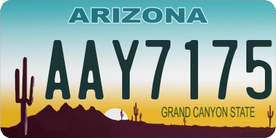AZ license plate AAY7175