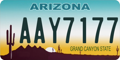 AZ license plate AAY7177