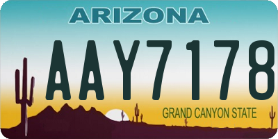 AZ license plate AAY7178